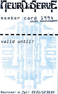 Neuroserve Member Card 1994