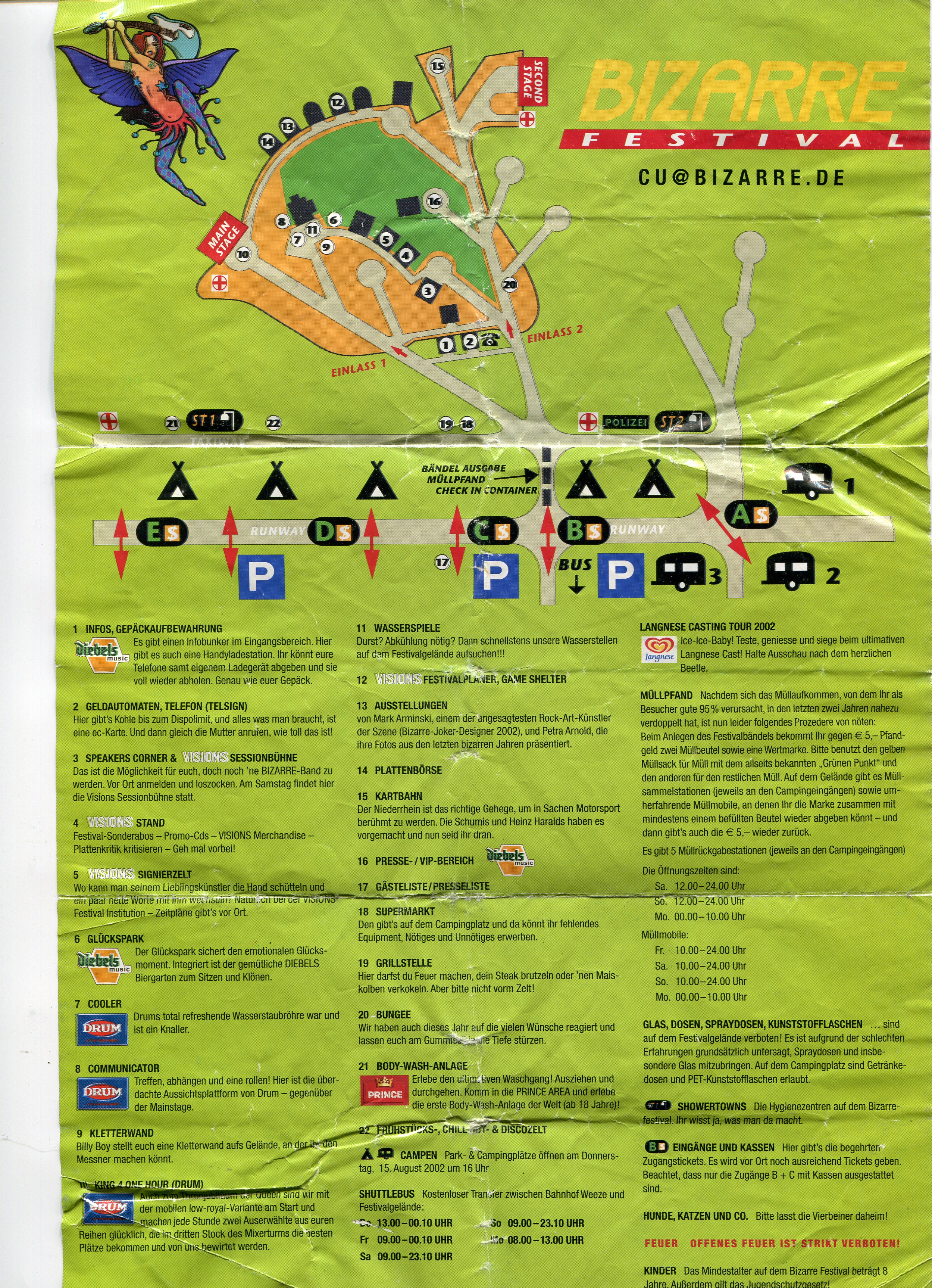 Bizzare Festival 2002 · Weeze · Rückseite