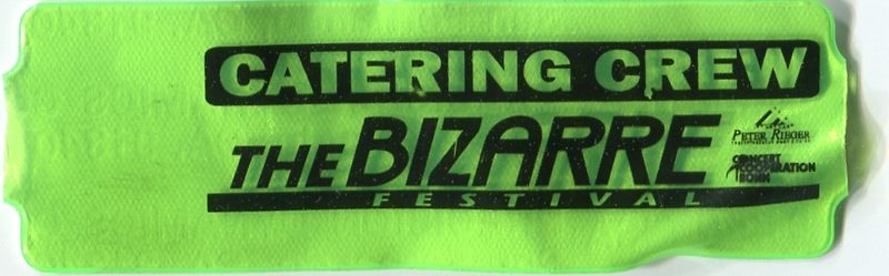 The Bizarre Festival · Catering Crew · Peter Rieger · Concert Cooperation Bonn