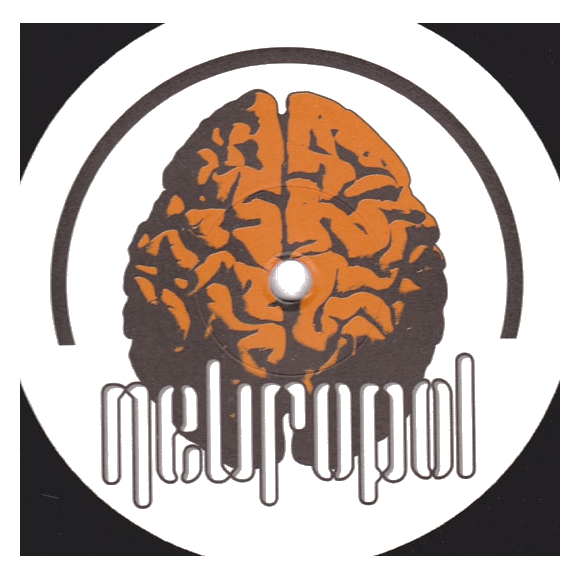 Neuropol Records · Gehirn-Logo mit Halbkreis-Bügel