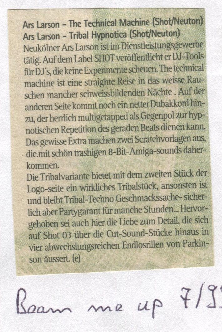 Pressekritik · Beam Me Up