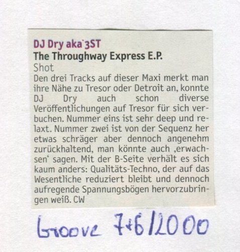 Groove 07+08/2000 · DJ Dry Throughway Express Shot 007